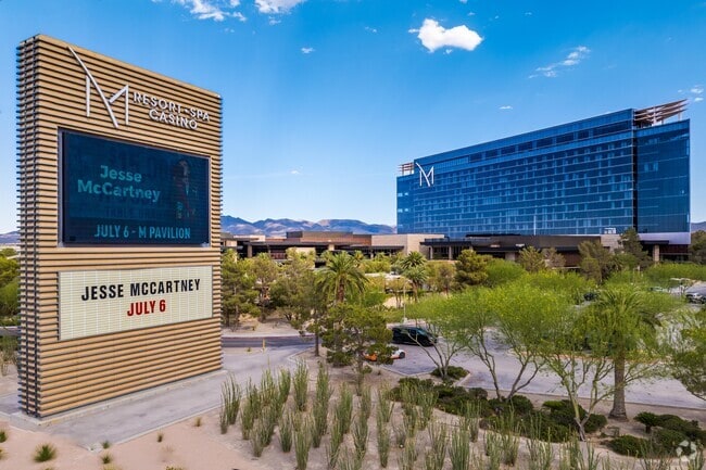 Residents can also try their luck and sip cocktails at the M Resort Spa Casino.