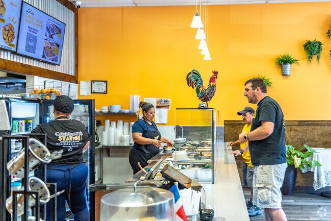 Northside’s Caribbean Station Restaurant offers flavorful island dishes in a cozy setting.
