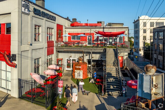 Head downtown from Northwoods-Old Carver Heights and enjoy a meal at The Camel City BBQ Factory.