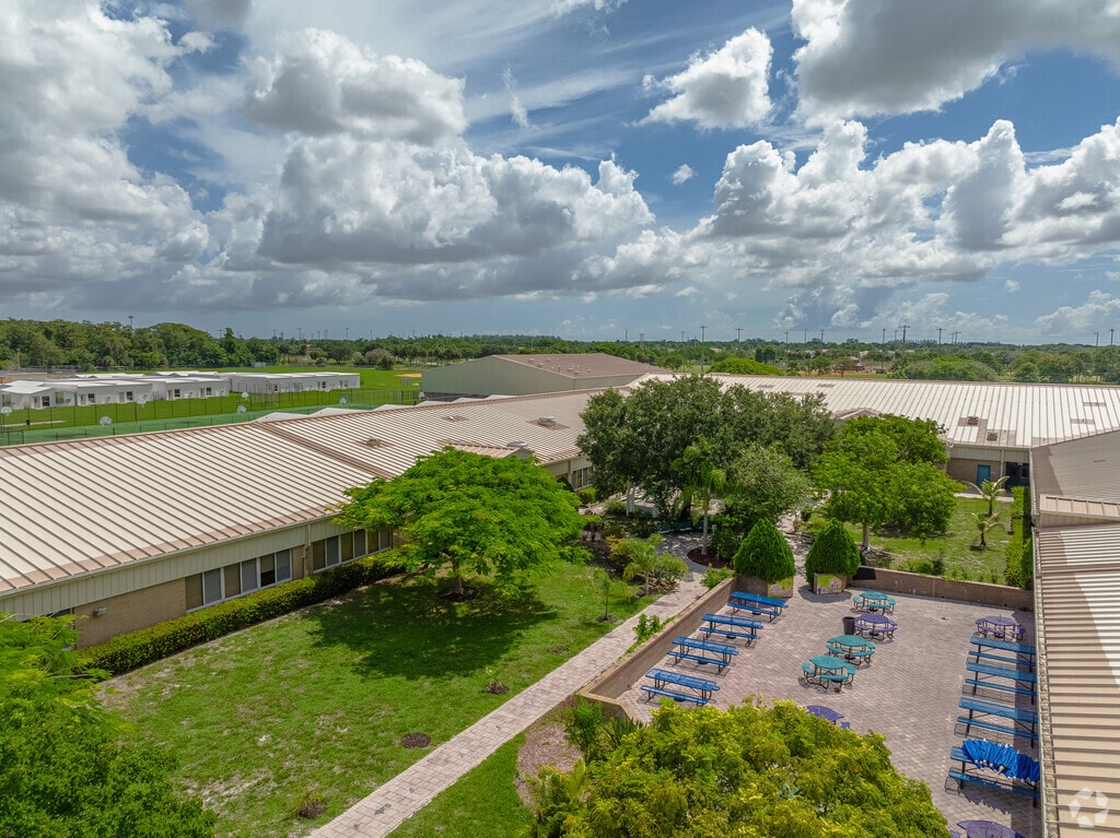 Eagles Landing Middle School offers students an open courtyard.