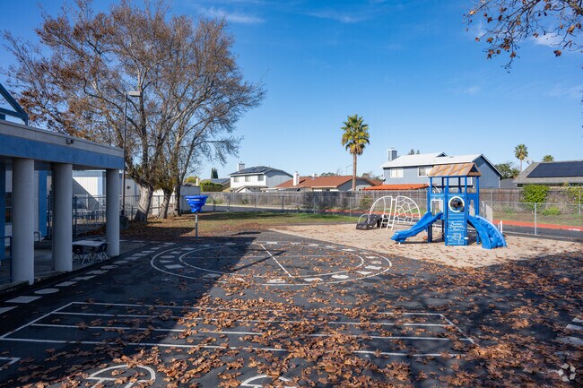 Your kids will love the playground at Dan O. Root Elementary School.