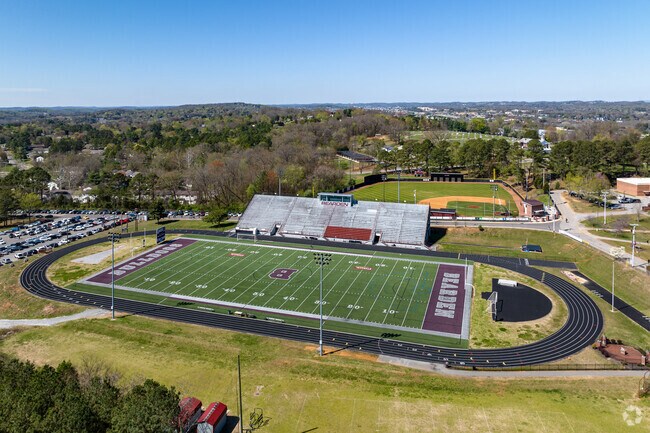 Bearden High School’s football field and track sit just off Kingston Pike in Concord.