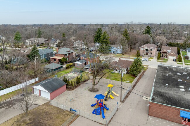 A small playground can be found for kids near Emmanuel Lutheran School's entrance.