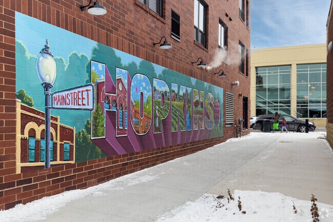 Mainstreet Hopkins has lots of public art like this mural.