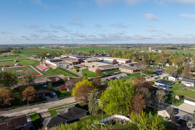 Lomira Elementary School is nestled within Lomira homes.