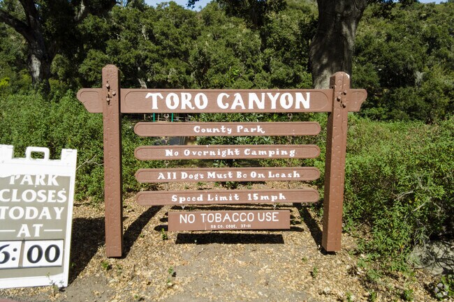 Toro Canyon has many picnic areas and hiking trails in Toro Canyon, Summerland, CA.