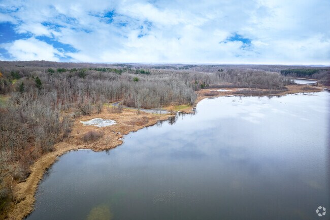 Autumn view of Mendon Ponds Park.