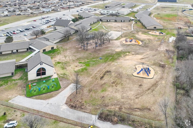 Glenpool Elementary School has ample space for kids to run and play at recess.