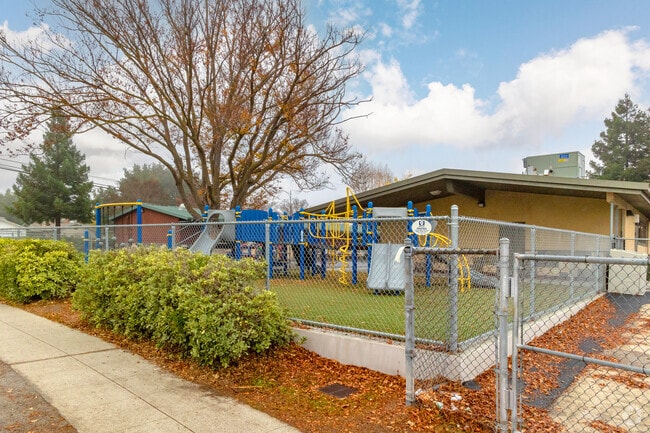 Your kids will never want to leave the playground at Gussie M. Baker Elementary School.