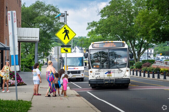 If you need a ride, NJ Transit has several bus stops located throughout downtown Mount Holly.