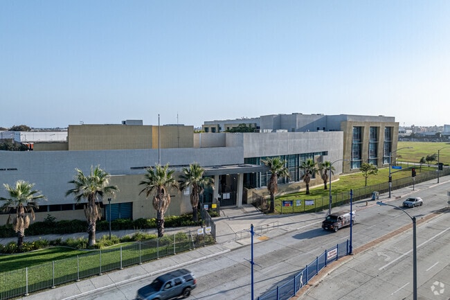 The pick up and drop off area for South East Middle School in South Gate.