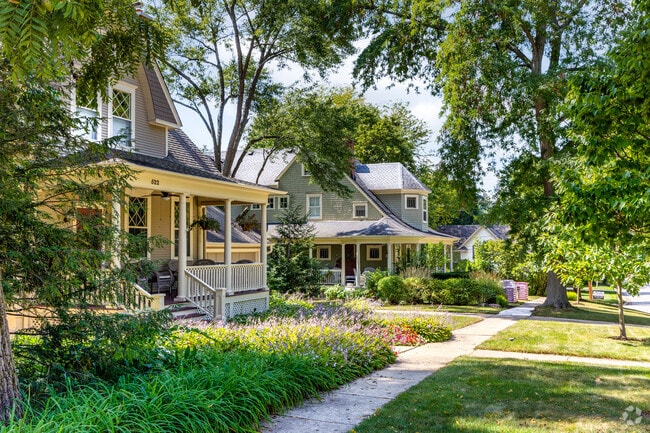 Downtown Geneva showcases a variety of home styles, built in the mid-to-late 1800s to 20th C.