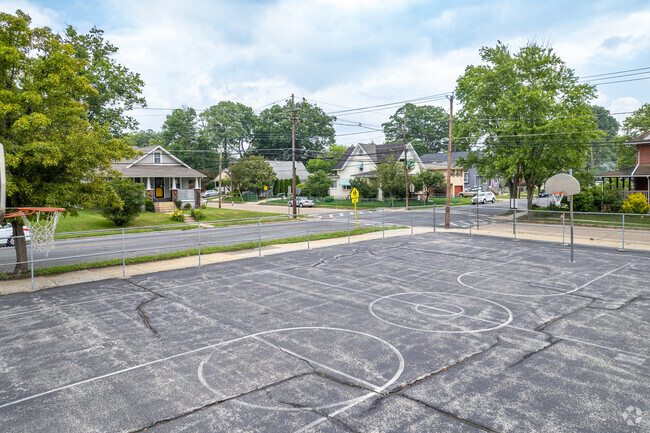 Basketball courts at Mansion Ave School in Audubon, NJ.