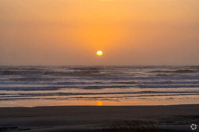 Residents of Port Orford enjoy amazing sunsets over the Pacific Ocean,