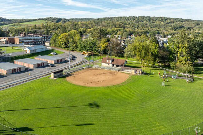 The warm eather brings baseball players out to practice at the Jersey Shore Rec Area.