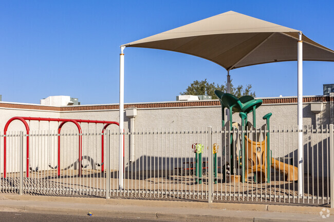 Kids attending Phoenix’s Edison Elementary School may play on this small playground.