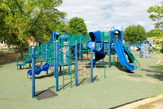 Students of Meadowbrook Elementary School can play on the playground during recess.