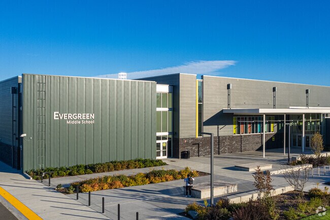 Evergreen Middle School has a notable arts program and serves the local area.