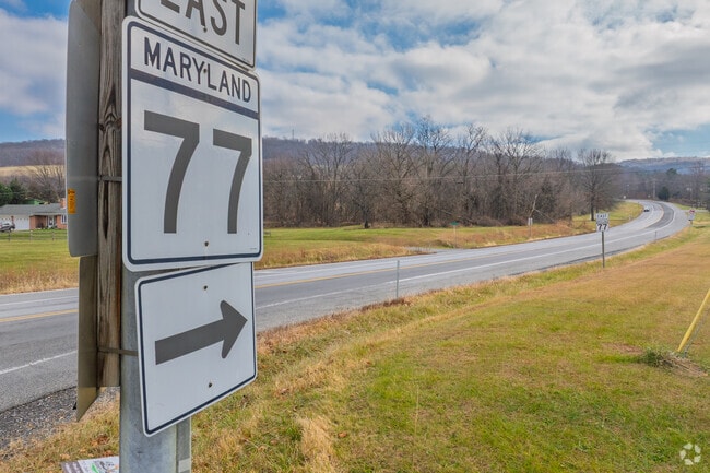 Route 77 allows residents of Smithsburg easy access to Hagerstown.
