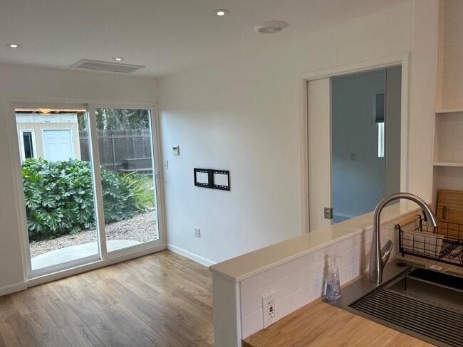 view out the sliding doors