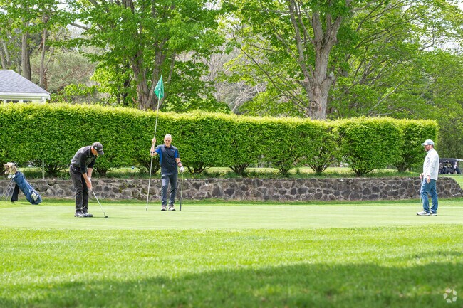 Residents can hit the links at Brockton Country Club.