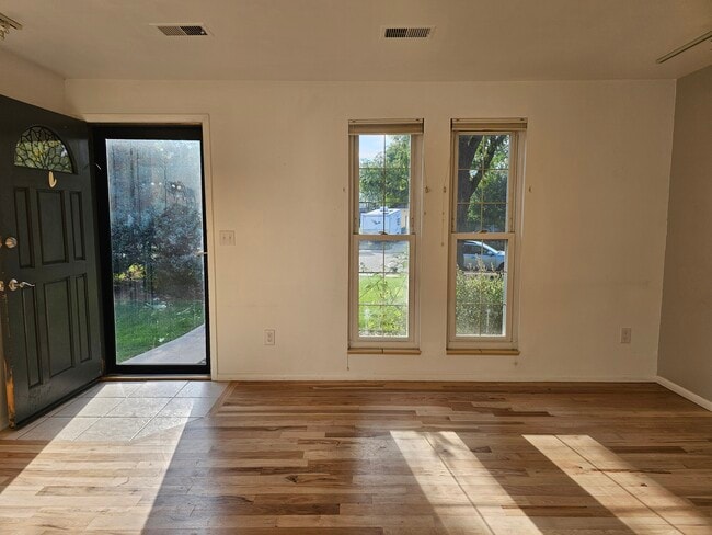 Looking out front door
