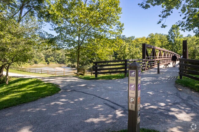 Willoughby’s Chagrin River Park offers many trails for short or long walks by the river.