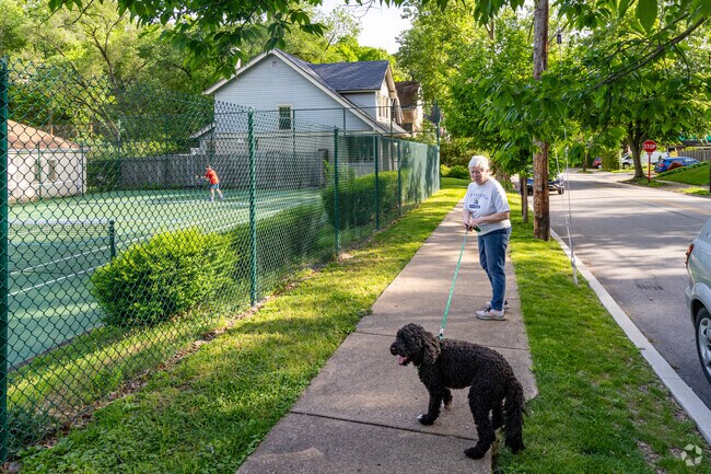Take a walk around the tree covered streets of Edgewood with you best friend.