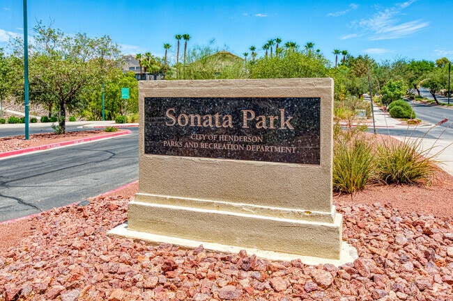 Sonata Park entrance sign.