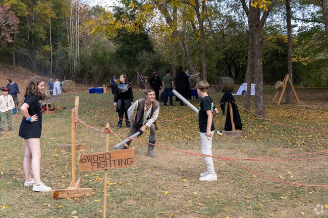 Knights and squires could test their skills at Midgard at the mill in Pickens.