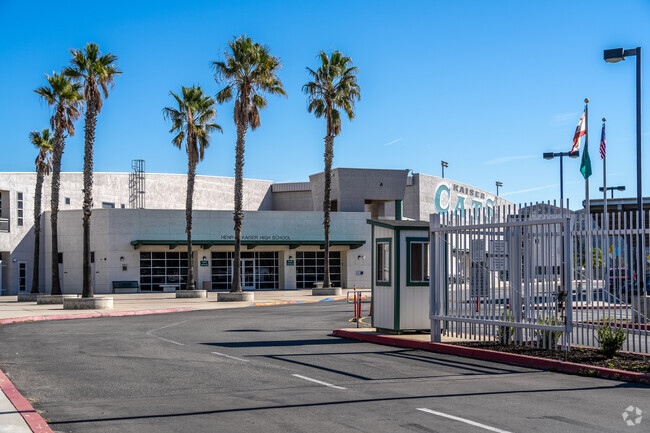 Step into Henry J. Kaiser High School through its inviting entrance.