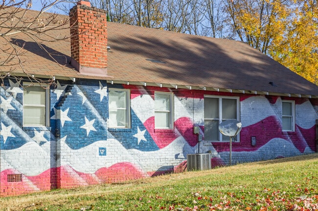 In North East Winston, a patriotic mural catches the eye.