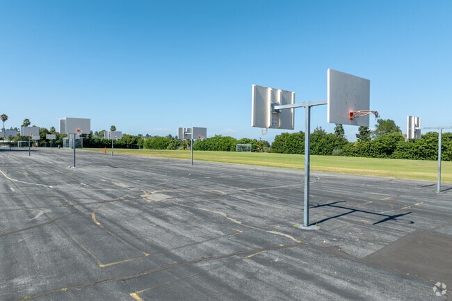 Basketball courts at Rudecinda Sepulveda Dodson Middle.