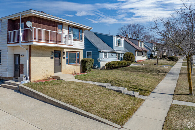 A diverse row of homes in the Timmerman West neighborhood.Timmerman West neighborhood