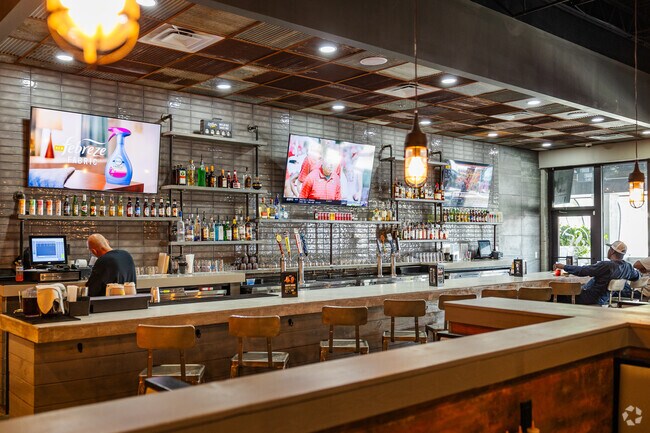 Have a cold drink at the Sticky Fingers bar in Ashley Acres.