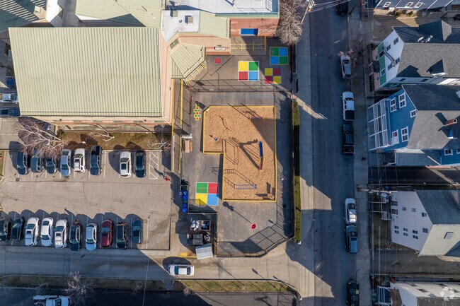 Play area at Veterans Memorial Elementary School in Central Falls, RI.