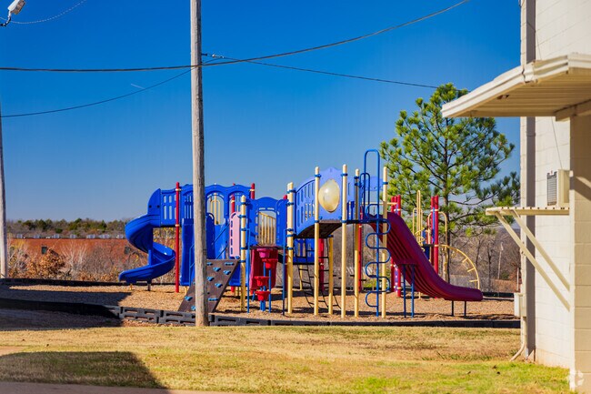 Here is the playground of Luther Elementary School