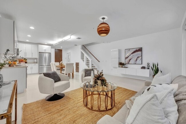 Bright, open-concept main floor (staged)