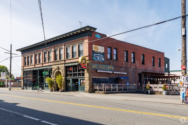 Embracing Georgetown's roots as Seattle's industrial hub, many older buildings are still in use.