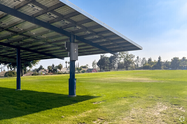 Floyd M. Stork Elementary School was green spaces to keep Alta Loma Students active.