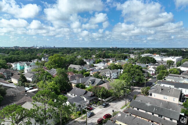 An aerial shot of Leonidas to show large mature trees and lots of homes.