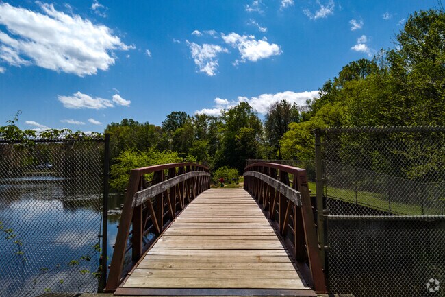 Walk over the bridge at Silver Lake in Clementon.