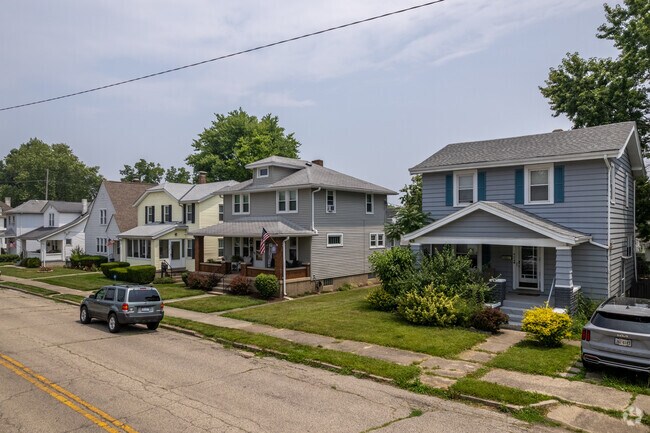 Some neighborhoods of Hamilton feature Cape Cods and Colonial Revivals.