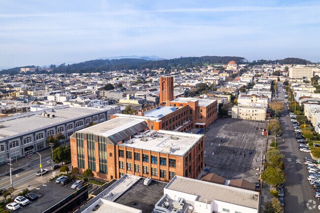 Roosevelt Middle School has a large open play area.