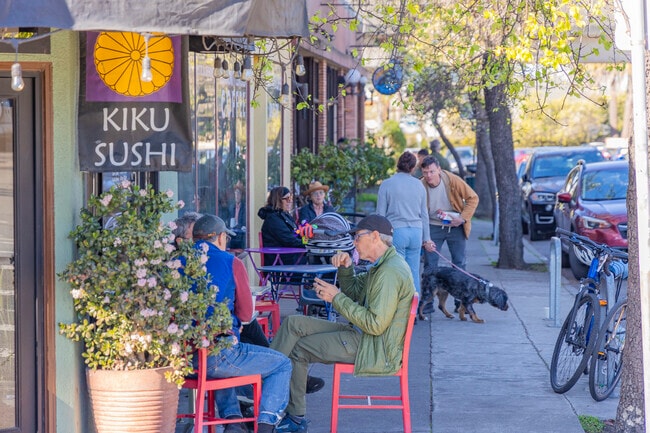 Albany Terrace residents can relax along nearby Gilman Street, with plenty of outdoor seating.