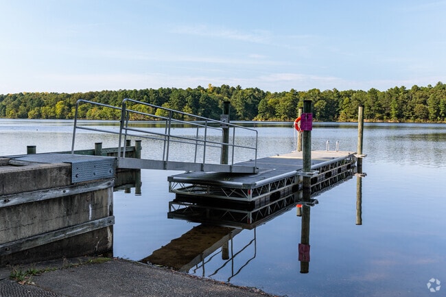 Large boat ramps and a dock make putting a boat in as simple as it can be at St. Mary's River State Park, in Leonardtown, Md
