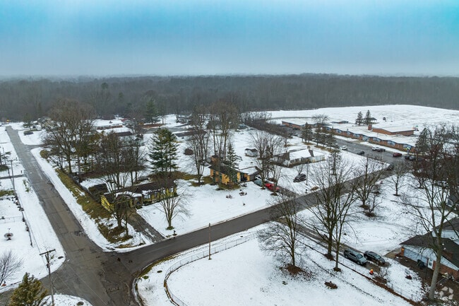 Hamady Elementary School is set back behind a northern Flint neighborhood.