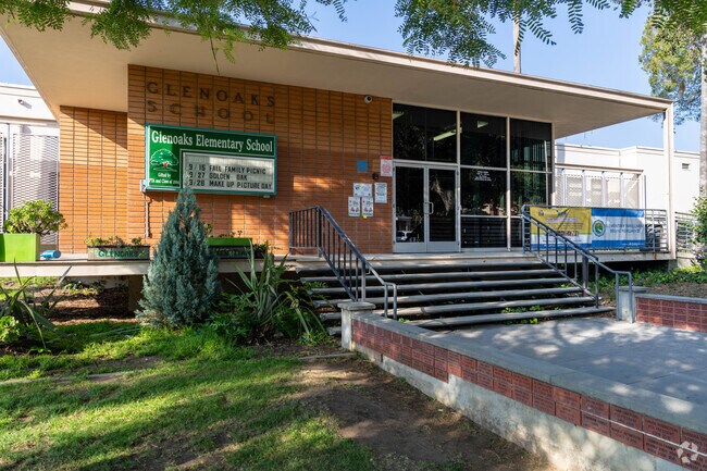 Glenoaks Elementary School serves students in the Chevy Chase community.