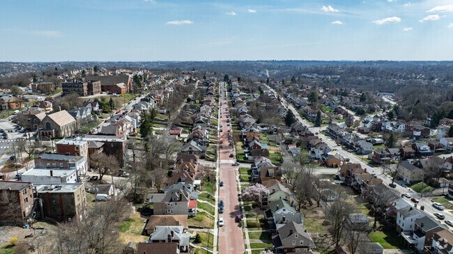 Brookline has long brick roads throughout their neighborhood.
