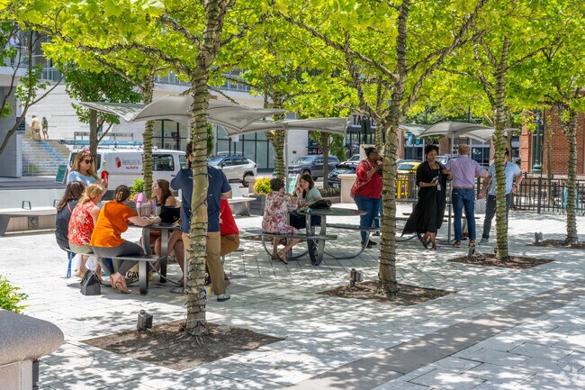 Many restaurants in downtown Pembroke have outdoor seating areas.